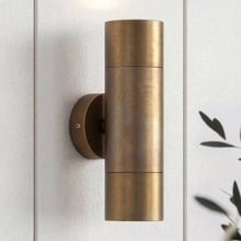 Lustro GU10 Brass Up/Down Exterior Wall Light
